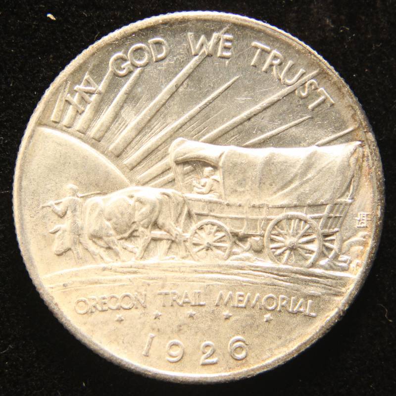 lot 58 image: 1926 OREGO TRAIL US COMMEMORATIVE SILVER HALF DOLLAR UNC
