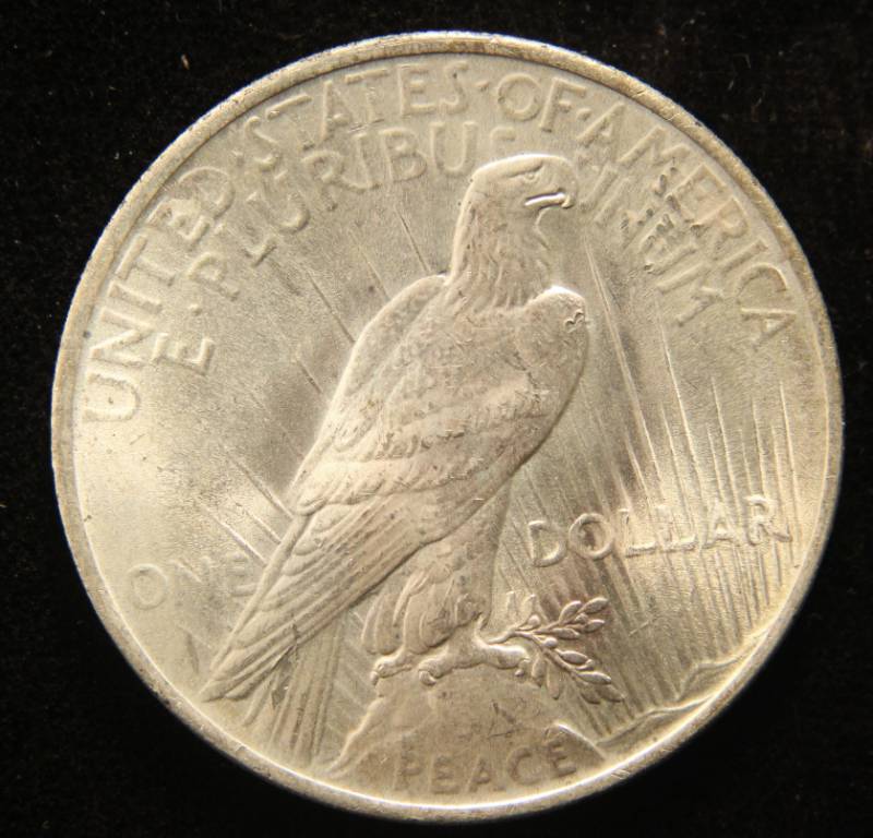 lot 62 image: 1923 PEACE SILVER DOLLAR BU-UNC