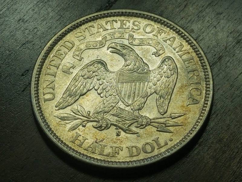 lot 50 image: 1876-S SEATED LIBERTY HALF DOLLAR UNC