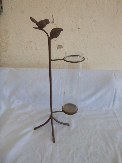lot 52 image: Vase with Metal Holder