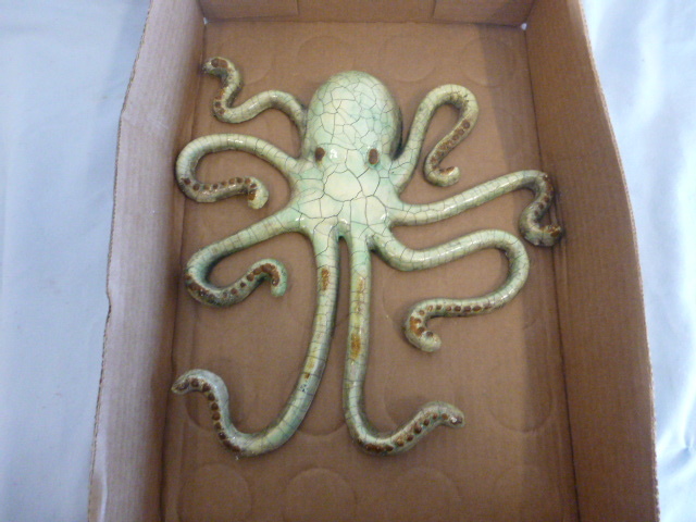 lot 58 image: Octopus Enameled on Heavy Metal