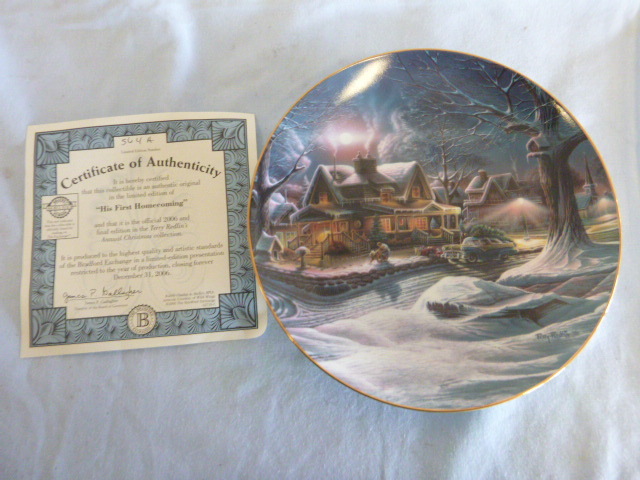 lot 89 image: His First Homecoming by Terry Redlin Plate