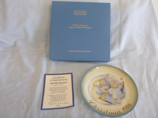 lot 90 image: Tell the Heavens Inspired by Berta Hummel Plate