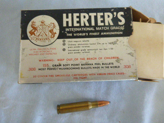 lot 100 image: Herters 155 Grain Soft Point Banana Peel Bullets