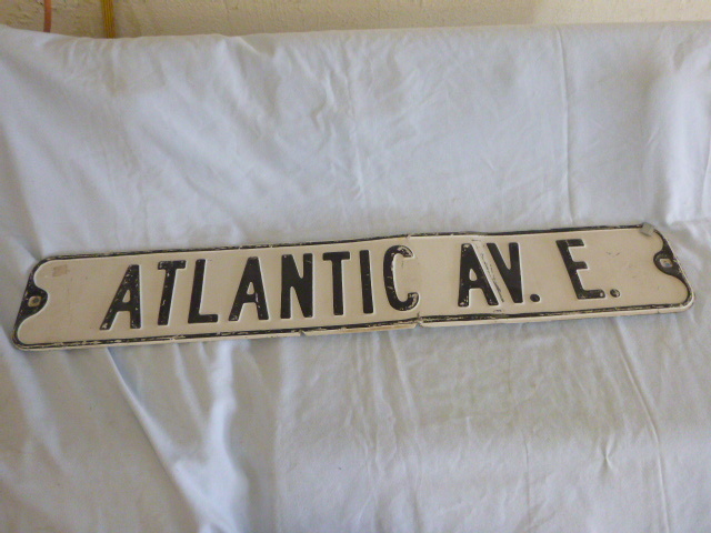 lot 110 image: Atlantic Av. E. Metal Street Sign