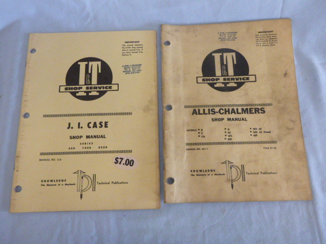 lot 121 image: 2 I&T Shop Service Shop Manuals