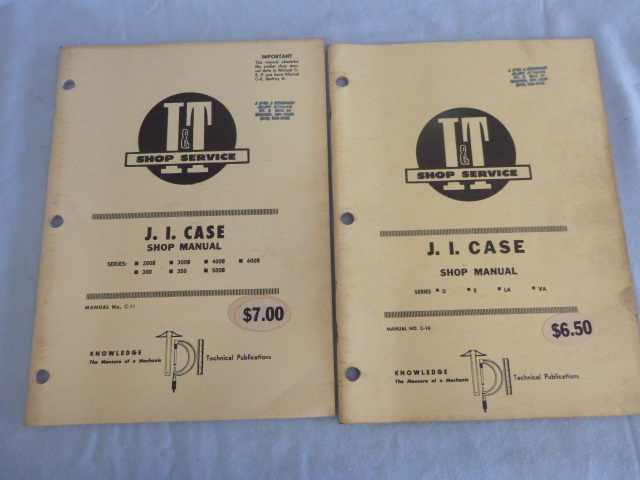lot 122 image: 2 I&T Shop Service Shop Manuals