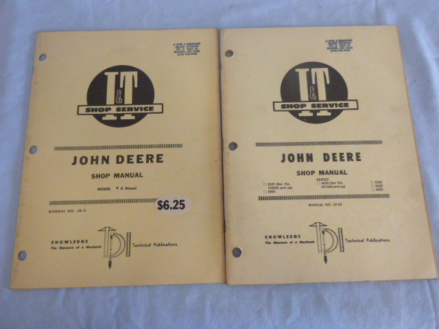 lot 123 image: 2 I&T Shop Service Shop Manuals