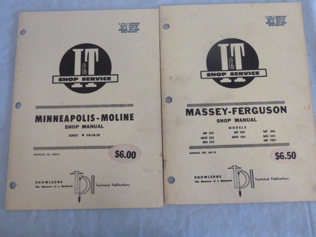 lot 126 image: 2 I&T Shop Service Shop Manuals