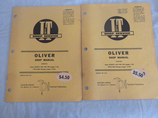 lot 128 image: 2 I&T Shop Service Shop Manuals