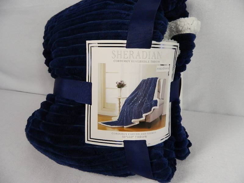 lot 53 image: New Corduroy Reversible Throw