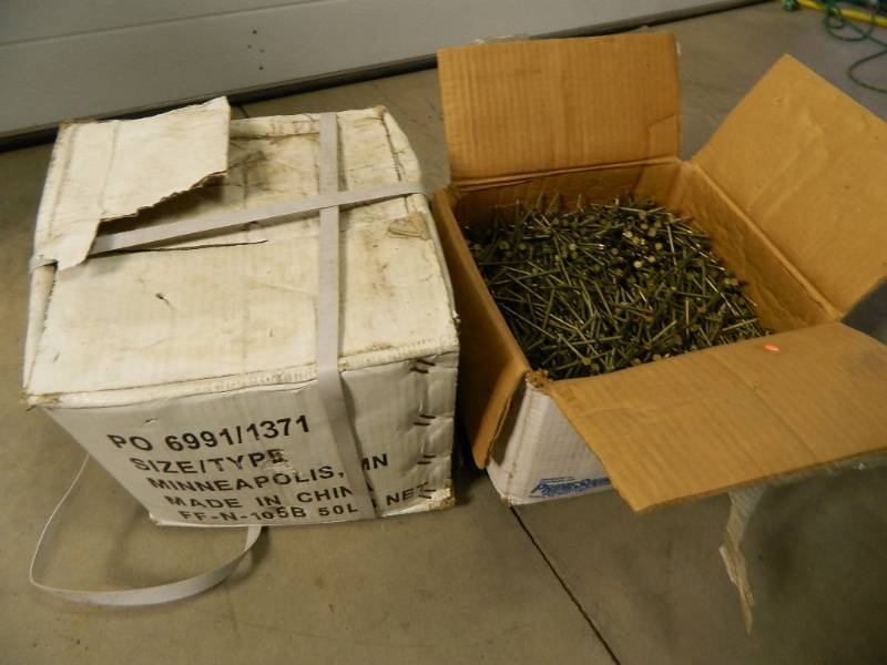 lot 63 image: 100 lbs of 8d Construstion Nails