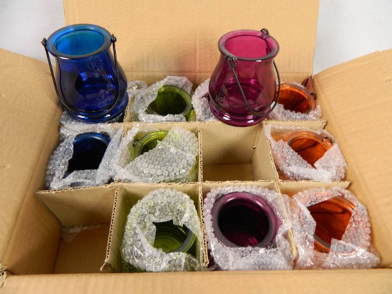 lot 69 image: 12 New Candle  Votive Lanterns