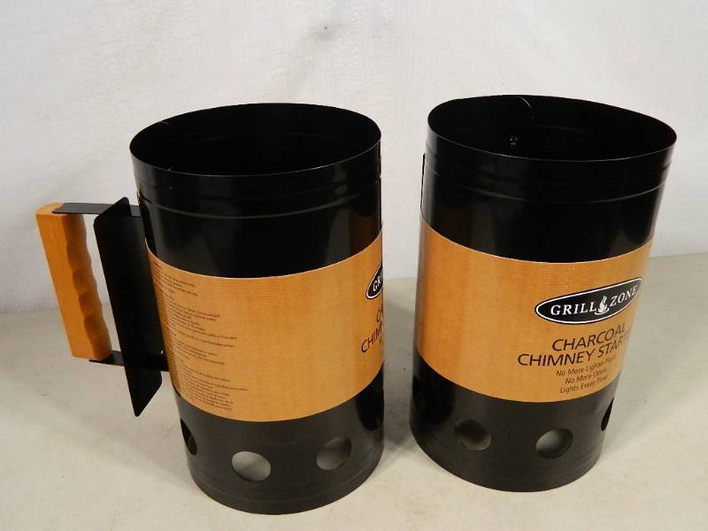 lot 81 image: 2 New Charcoal Chimney Starters