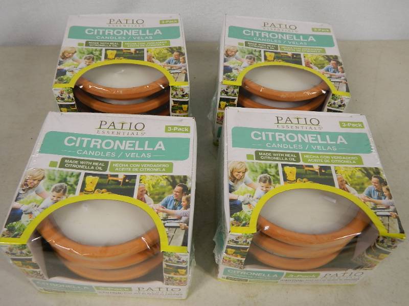 lot 87 image: 4 New Sets of 3 Citronella Candles