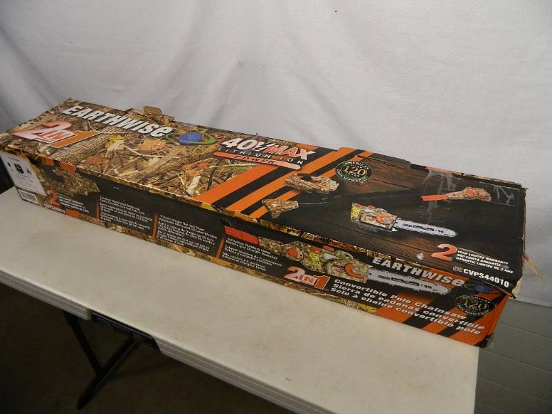 lot 11 image: New Earthwise Cordless Pole Saw  Chainsaw