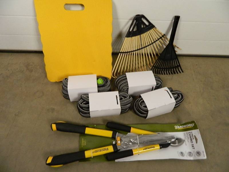lot 164 image: New Garden Hose, Tools, Etc
