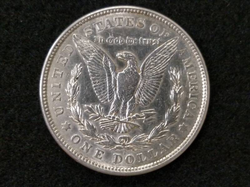 lot 45 image: 1921 D Morgan Silver Dollar...