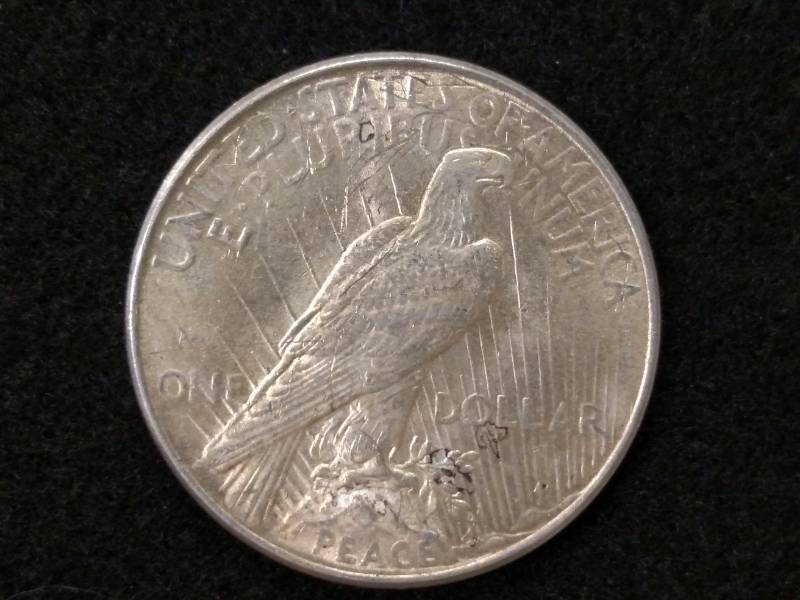 lot 74 image: 1924 Peace Silver Dollar...