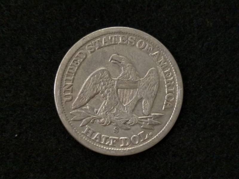 lot 83 image: 1862 S Seated Liberty Silver Half D...
