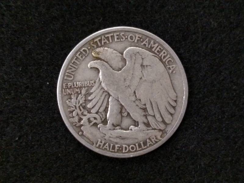 lot 93 image: 1936 D Walking Liberty Silver Half...