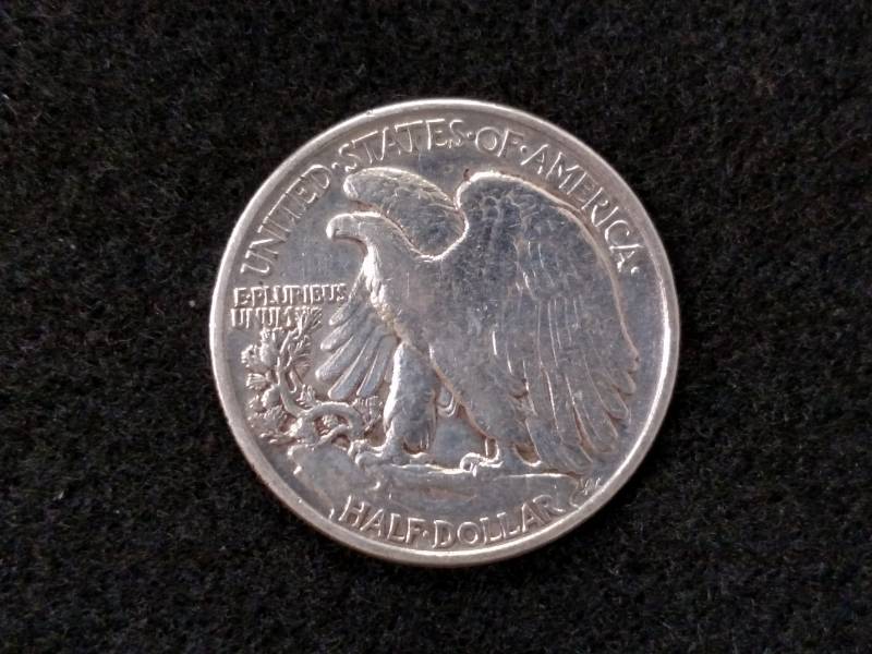 lot 95 image: 1937 Walking Liberty Silver Half D...