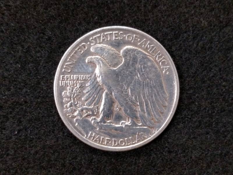 lot 97 image: 1938 Walking Liberty Silver Half D...