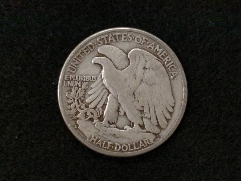 lot 99 image: 1939 D Walking Liberty Silver Half...