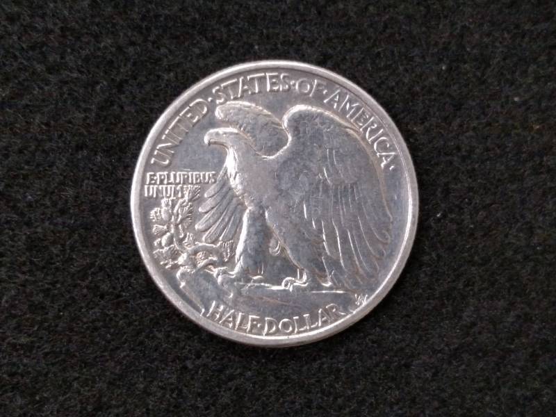 lot 105 image: 1942 Walking Liberty Silver Half D...