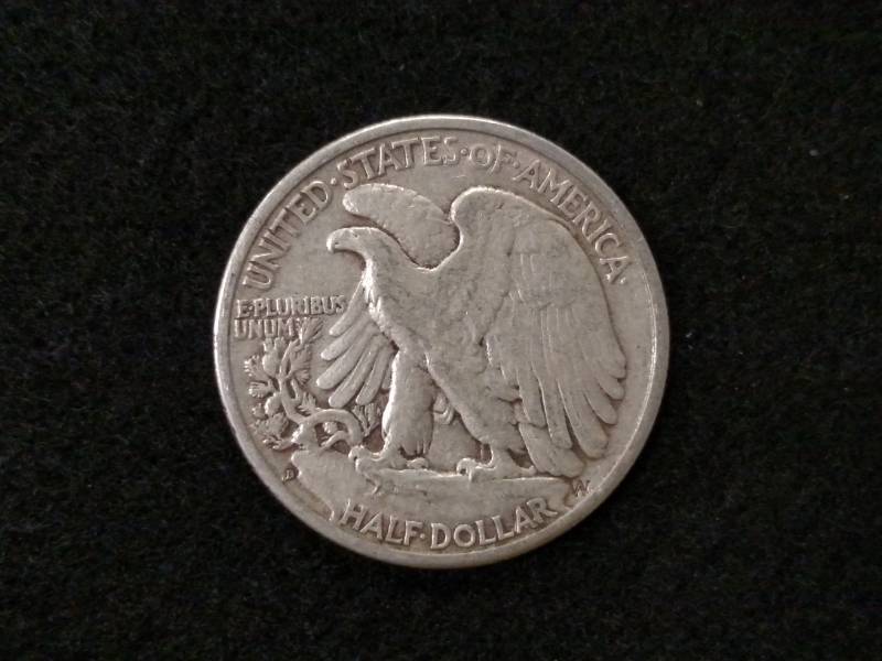 lot 111 image: 1946 D Walking Liberty Silver Half...