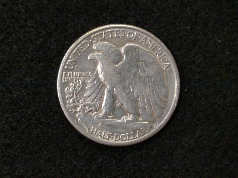lot 114 image: 1947 D Walking Liberty Silver Half...