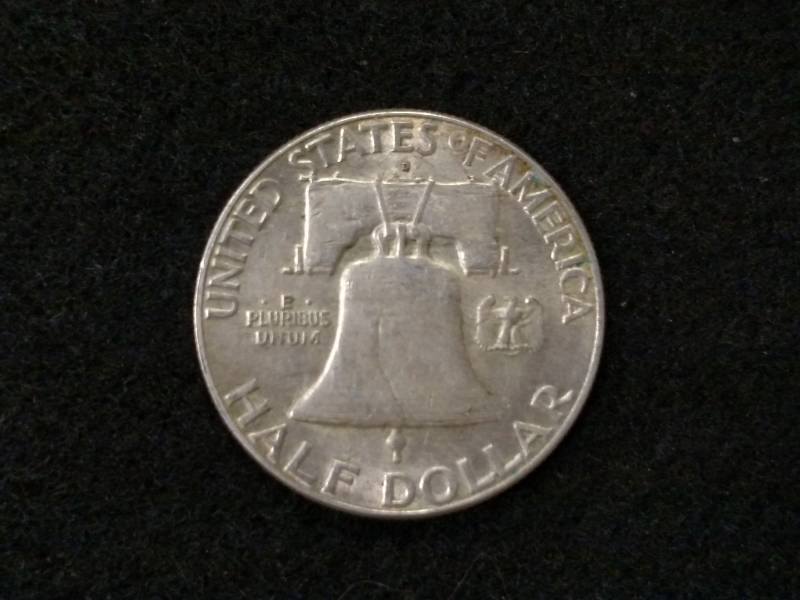 lot 115 image: 1948 D Franklin Silver Half Dollar...