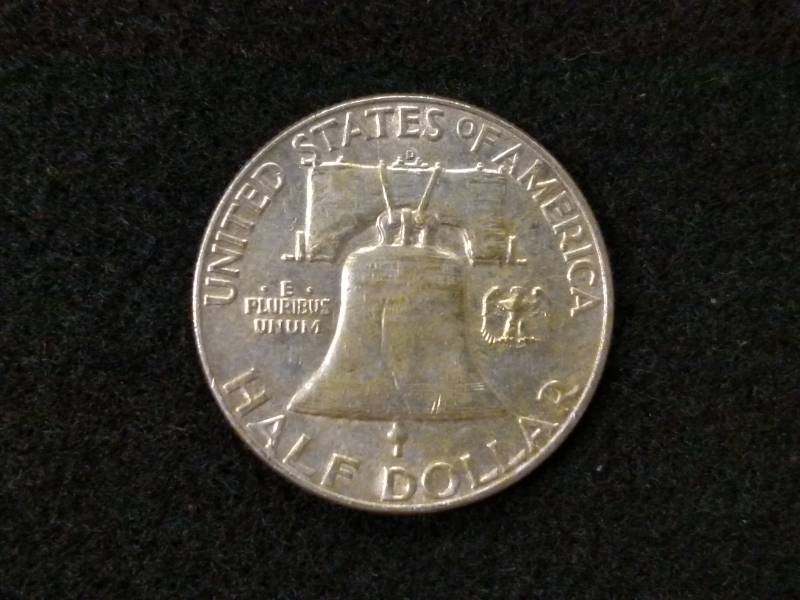lot 121 image: 1953 D Franklin Silver Half Dollar...