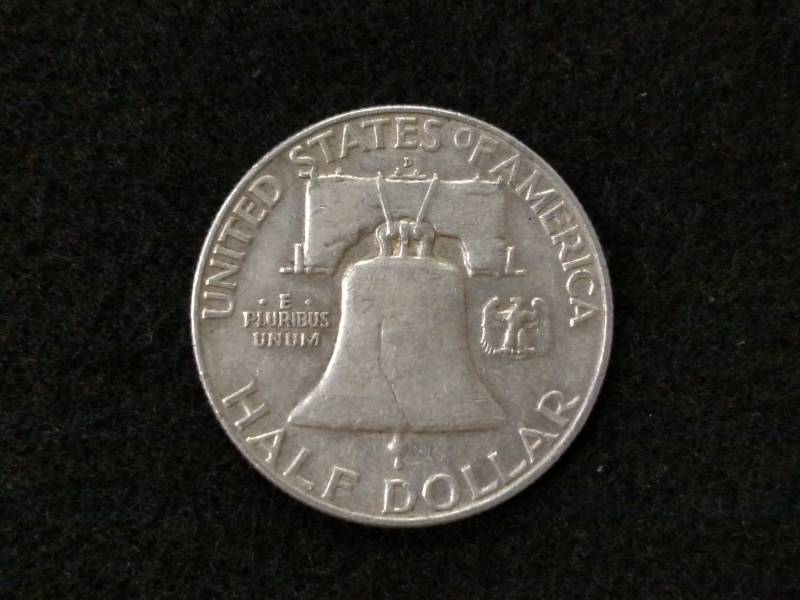 lot 126 image: 1959 D Franklin Silver Half Dollar...