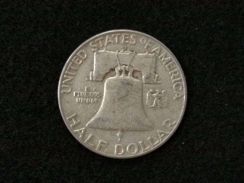lot 127 image: 1960 D Franklin Silver Half Dollar...
