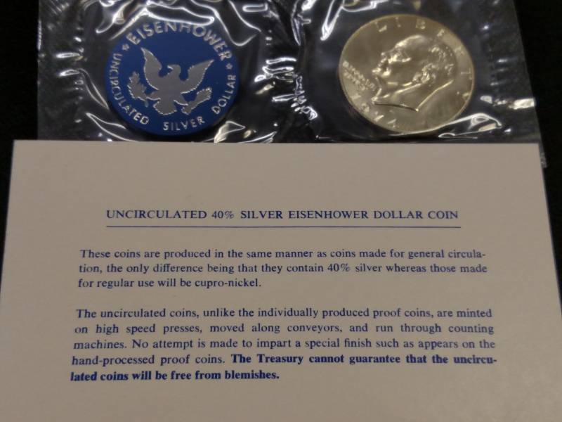 lot 139 image: 1974 S Eisenhower .40 Silver Dollar...