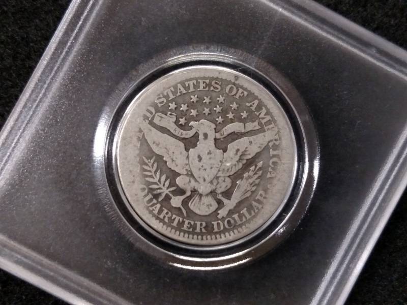 lot 142 image: 1902 Barber Silver Quarter...