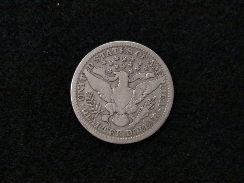 lot 143 image: 1914 Barber Silver Quarter...