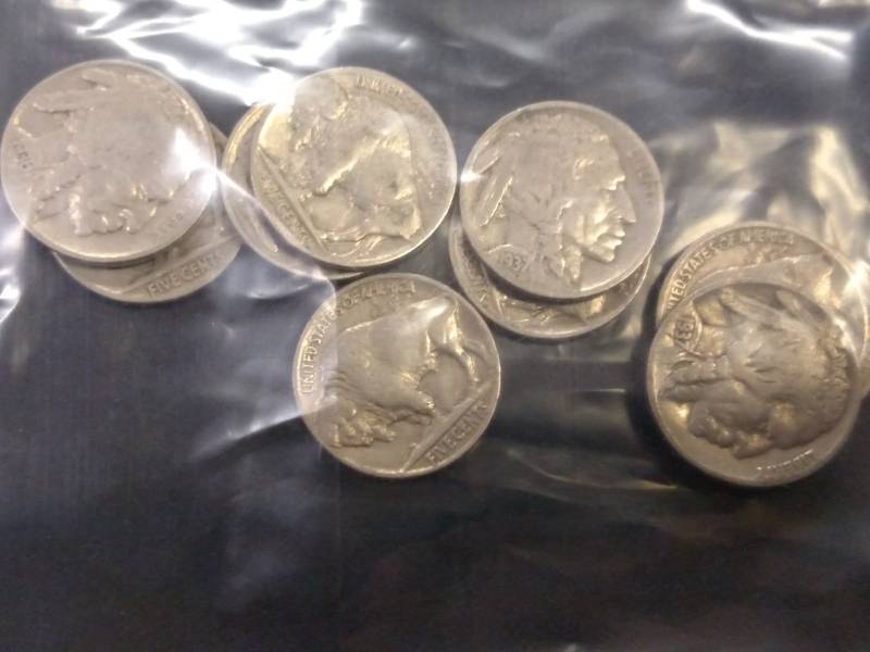 lot 155 image: (10) Buffalo Nickels...