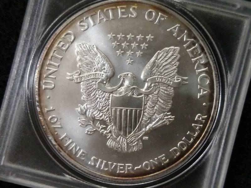 lot 159 image: 2001 One Dollar Silver Eagle, 1 oz ...