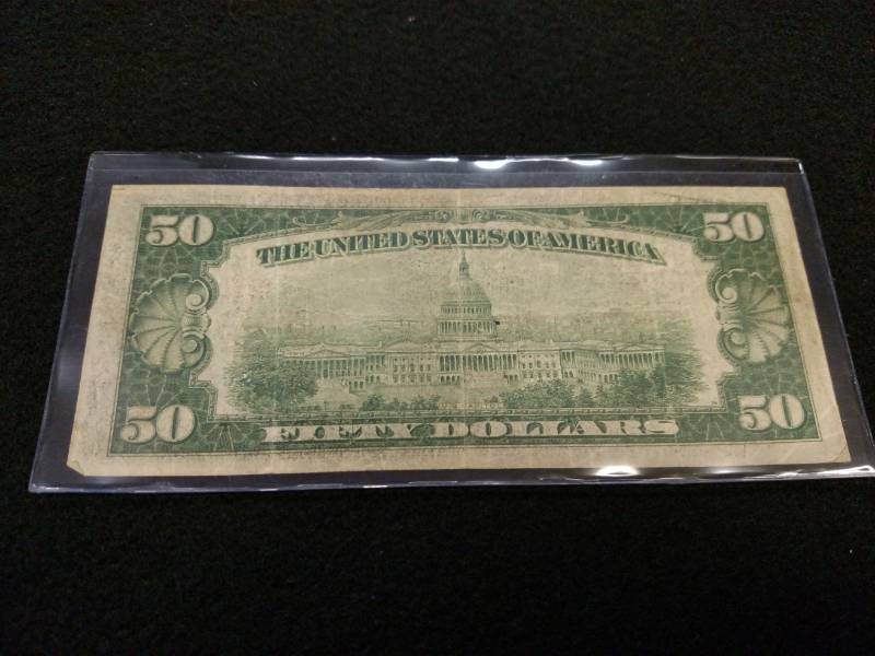 lot 169 image: 1929 Fifty Dollars National Currenc...