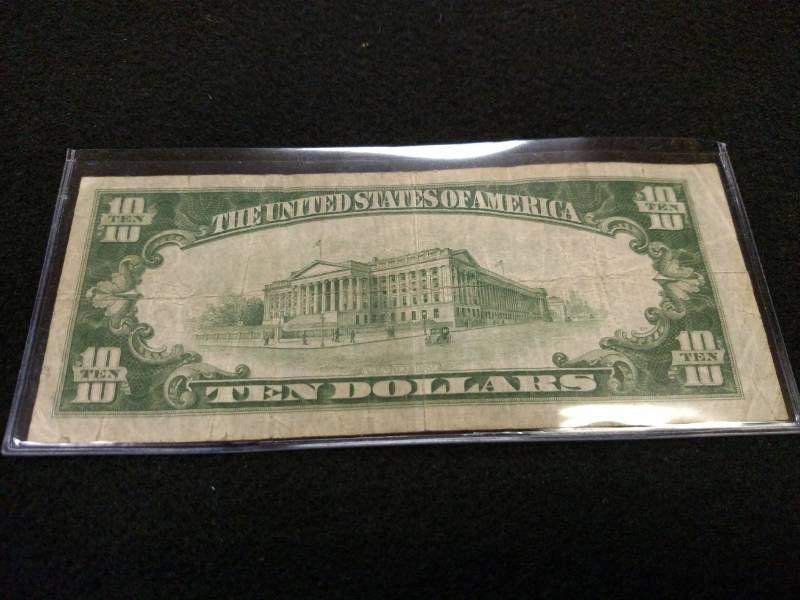 lot 172 image: 1934 Ten Dollars Federal Reserve No...