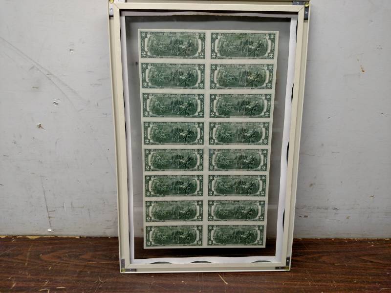 lot 196 image: Sheet of (16) Uncut 1976 Star Notes...