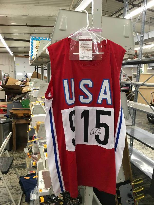 Carl Lewis Autographed Olympic Track & Field Jersey