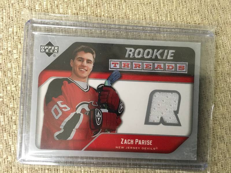 Zach Parise Rookie Threads Jersey Card