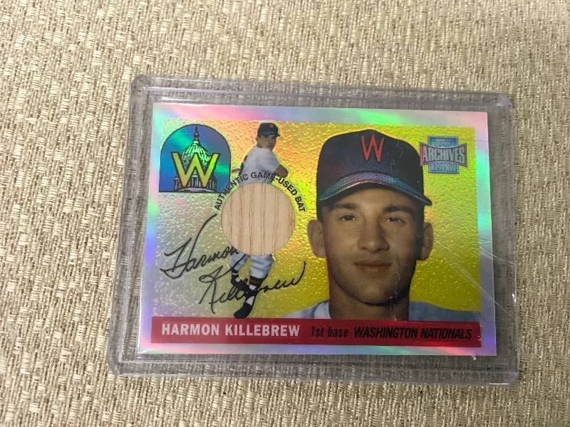Autographed Harmon Killebrew Washington Senators Card