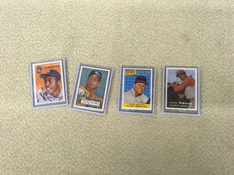 Four MLB Reprint Cards