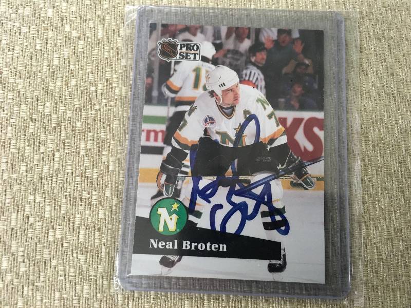 Autographed Neal Broten Card
