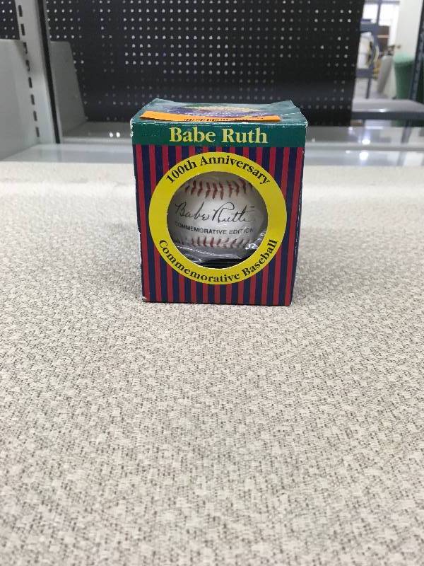 Autographed Babe Ruth 100th Anniversary Commemorative Baseball
