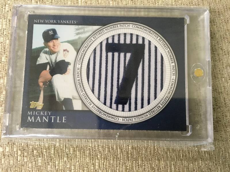 Mickey Mantle Commemorative Retired Number Patch Card